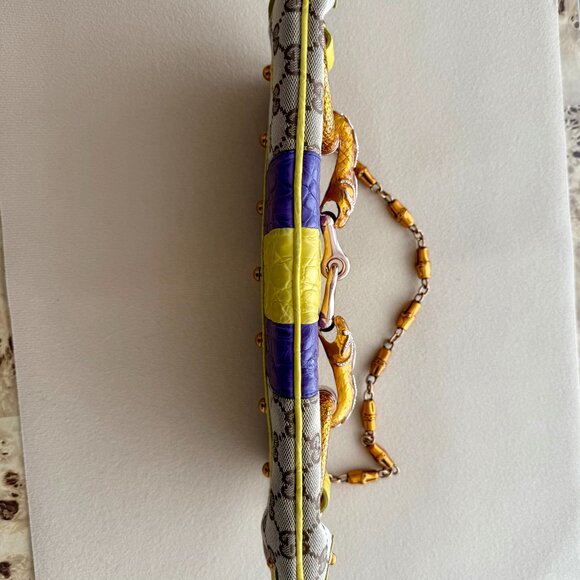 GUCCI by TOM FORD 2004 XL Vintage Runway Ad Campaign Horsebit Chain Bag Crystal - Picture 5 of 14